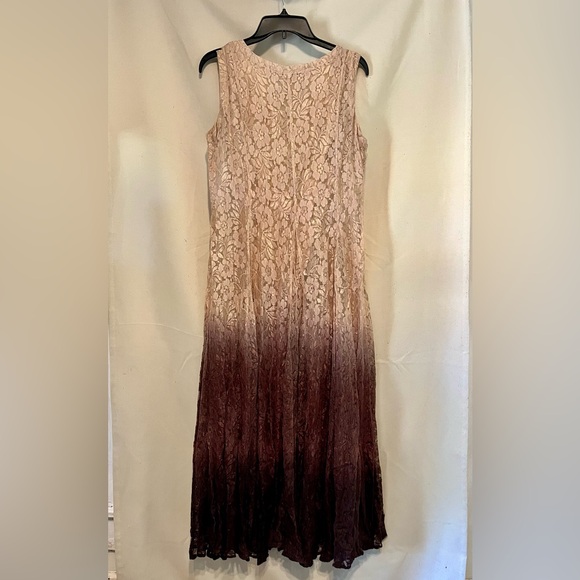 Vintage 90s All that Jazz Lace Ombre Maxi Dress - Picture 4 of 6